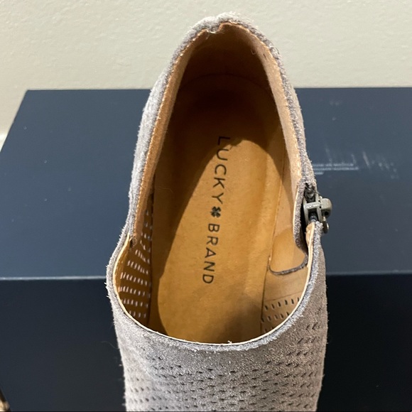 Lucky Brand Gray Suede Booties - Picture 2 of 6